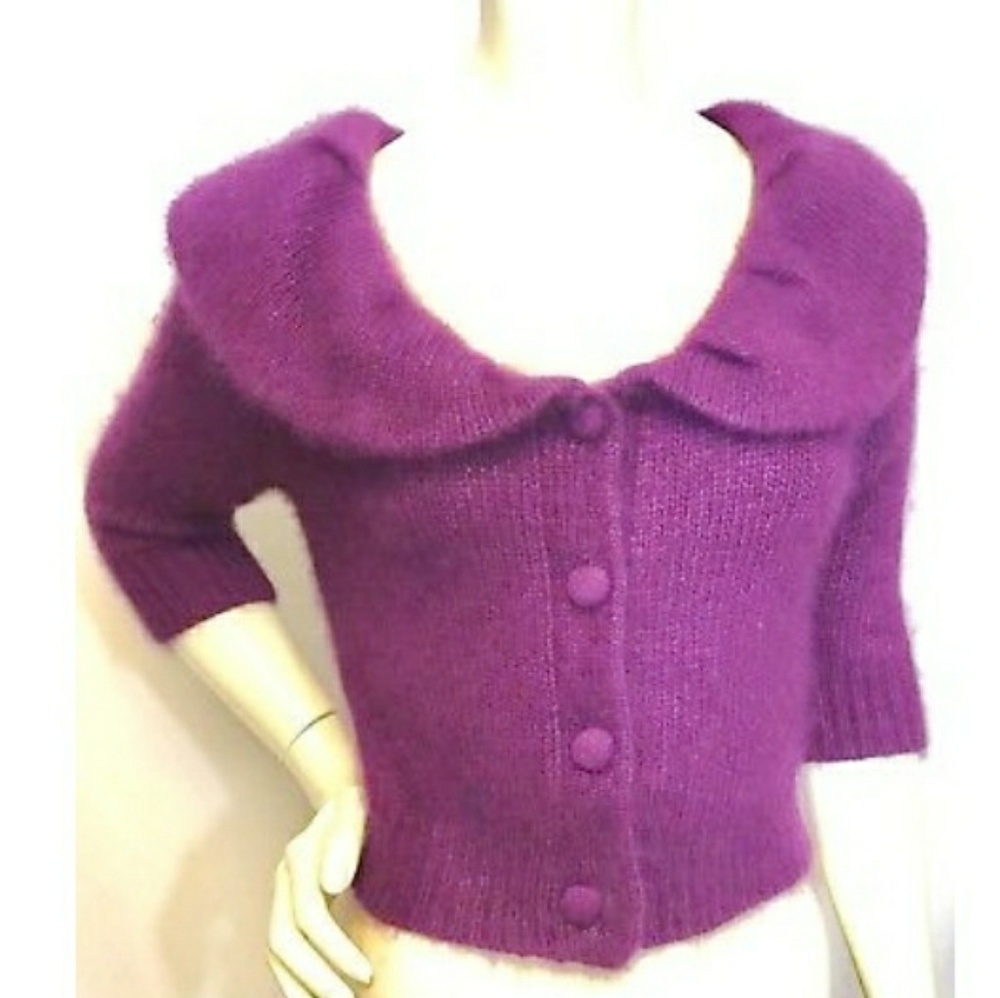 NWOT MNG Suit • Purple Sweater Shrug S/M